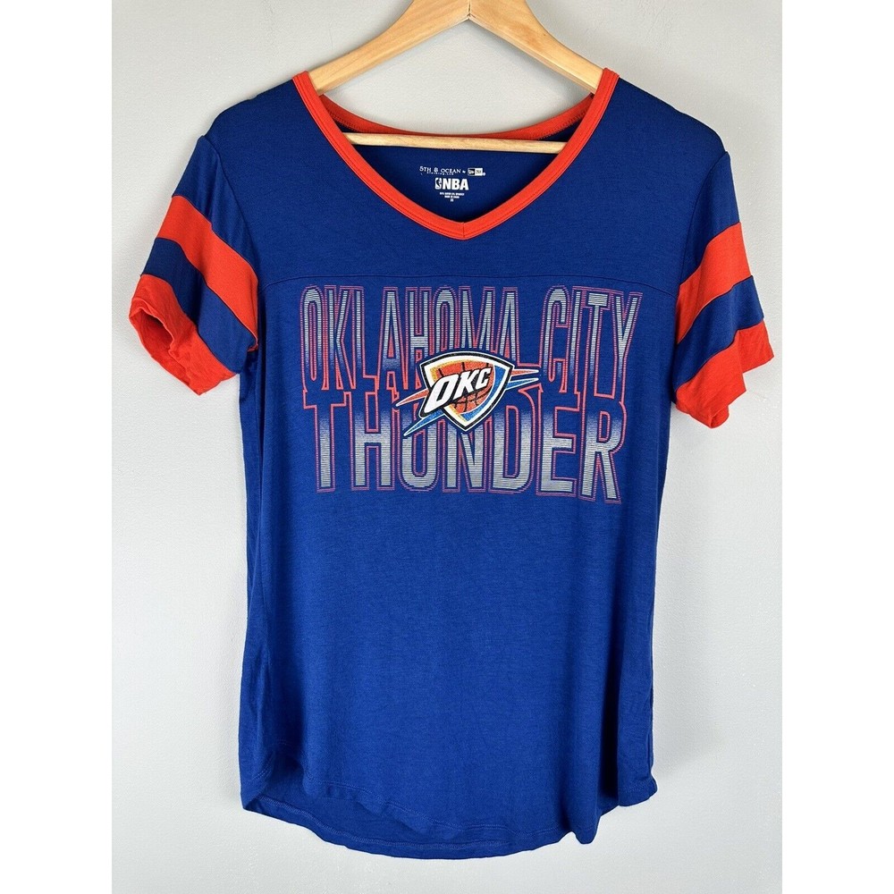 NBA 5th and Ocean Women’s Oklahoma City Thunder Short Sleeve Tee T Shirt Size XS